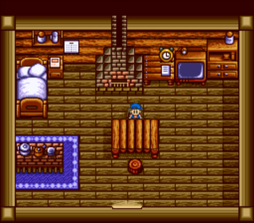 Inside of Deluxe Log Cabin
