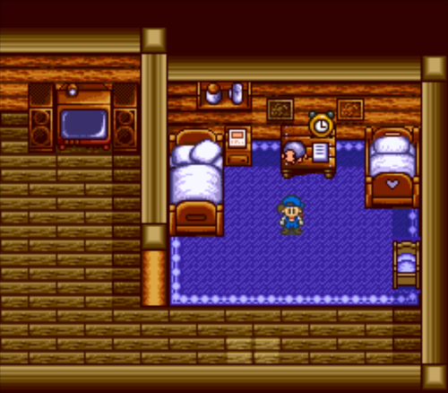 Inside of Super Deluxe Log Cabin (second room)