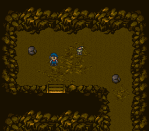 Inside of Harvest Sprites' cave via tool shed